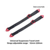 Front Or Rear Suspension Travel Limit Straps For Losi 1:8 LMT 1.0 & 2.0 / 1:6 Super Baja 1.0 & 2.0 / 1:10 Baja REY / Rock REY / Traxxas 1:7 UDR / Axial 1:10 RBX10 - Red+Black