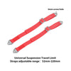 Front Or Rear Suspension Travel Limit Straps For Losi 1:8 LMT 1.0 & 2.0 / 1:6 Super Baja 1.0 & 2.0 / 1:10 Baja REY / Rock REY / Traxxas 1:7 UDR / Axial 1:10 RBX10 - Silver+Red