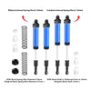 Aluminum 6061-T6 Alloy Front Or Rear Complete Internal Spring Shock (130mm And 134mm) For LOSI 1/8 LMT 2.0 Grave Digger 4X4 Solid Axle Brushless Monster Truck-LOS04028 Upgrades - Blue