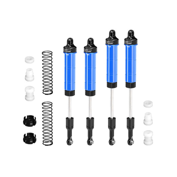 Aluminum 6061-T6 Alloy Front Or Rear Complete Internal Spring Shock (130mm And 134mm) For LOSI 1/8 LMT 2.0 Grave Digger 4X4 Solid Axle Brushless Monster Truck-LOS04028 Upgrades - Blue