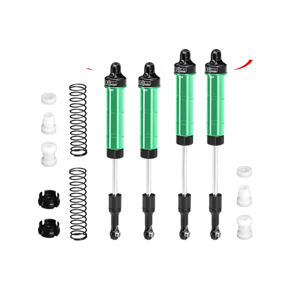 Aluminum 6061-T6 Alloy Front Or Rear Complete Internal Spring Shock (130mm And 134mm) For LOSI 1/8 LMT 2.0 Grave Digger 4X4 Solid Axle Brushless Monster Truck-LOS04028 Upgrades - Green