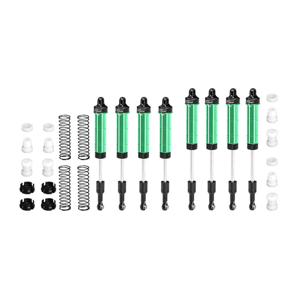 Aluminum 6061-T6 Alloy Front & Rear Complete Internal Spring Shock Set 130mm And 134mm For LOSI 1/8 LMT 2.0 Grave Digger 4X4 Monster Truck-LOS04028 Upgrades - Green