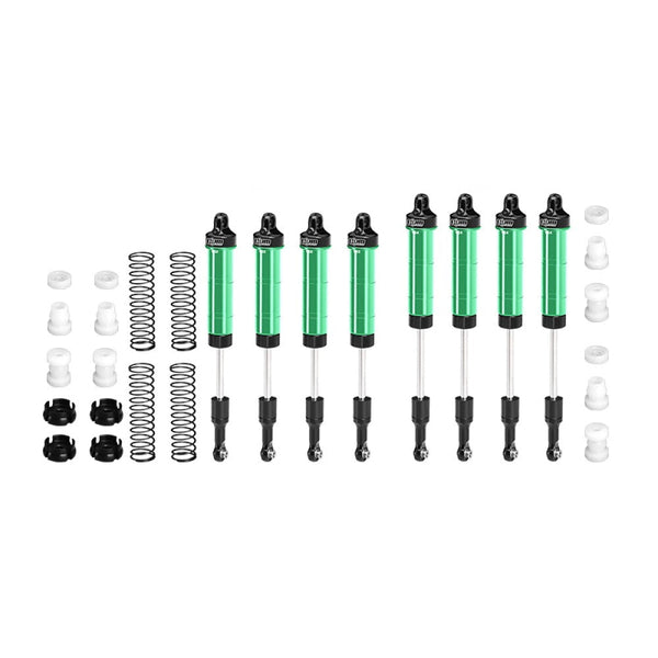 Aluminum 6061-T6 Alloy Front & Rear Complete Internal Spring Shock Set 130mm And 134mm For LOSI 1/8 LMT 2.0 Grave Digger 4X4 Monster Truck-LOS04028 Upgrades - Green