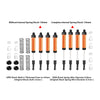 Aluminum 6061-T6 Alloy Front & Rear Complete Internal Spring Shock Set 130mm And 134mm For LOSI 1/8 LMT 2.0 Grave Digger 4X4 Monster Truck-LOS04028 Upgrades - Orange