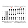 Aluminum 6061-T6 Alloy Front & Rear Complete Internal Spring Shock Set 130mm And 134mm For LOSI 1/8 LMT 2.0 Grave Digger 4X4 Monster Truck-LOS04028 Upgrades - Silver