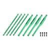 Aluminum 7075-T6 Alloy Upper & Lower Link Bar Set For LOSI 1/8 LMT 2.0 Grave Digger 4X4 Solid Axle Brushless Monster Truck-LOS04028 Upgrades - Green