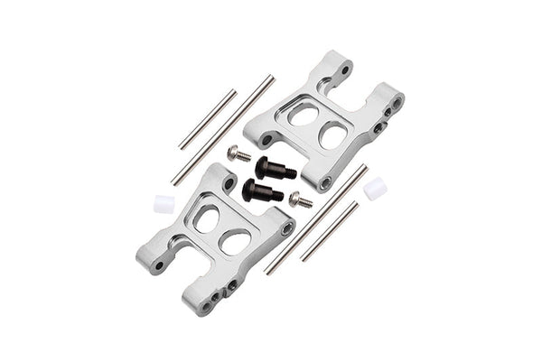 Aluminum 7075 Alloy Front Or Rear Lower Suspension Arms For Traxxas 1/18 4WD LaTrax Rally 75054 Upgrade Parts - Silver