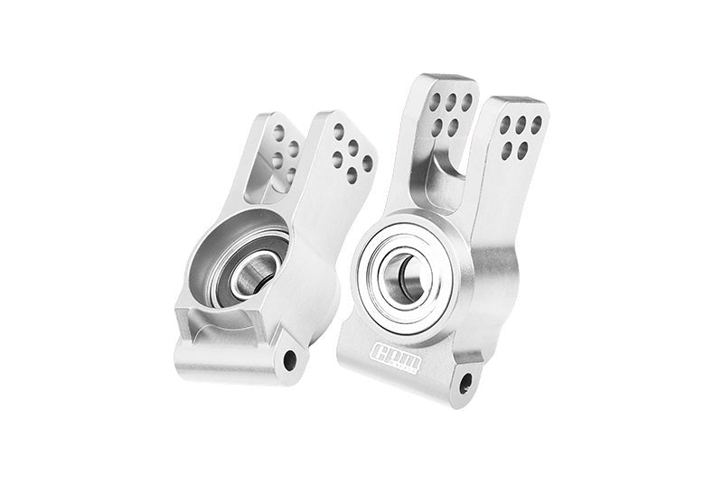 Aluminum 7075 Alloy Rear Hubs (Larger Inner Bearings) For LOSI 1:6 8IGHT-X Super Lasernut Buggy-LOS04019 / 1:8 8IGHT-XE 4WD Buggy-LOS04018 / 1:8 8IGHT-XTE 4WD Truggy-LOS04020 Upgrades - Silver