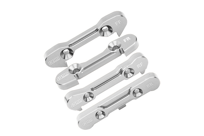 Aluminum 7075 Front & Rear Lower Suspension Mount For LOSI 1/6 8IGHT-X Super Lasernut 4WD Buggy-LOS04019 / 1:8 8IGHT-XE Sensored Buggy-LOS04018 / 8IGHT-XTE Sensored Truggy-LOS04020 Upgrades - Silver