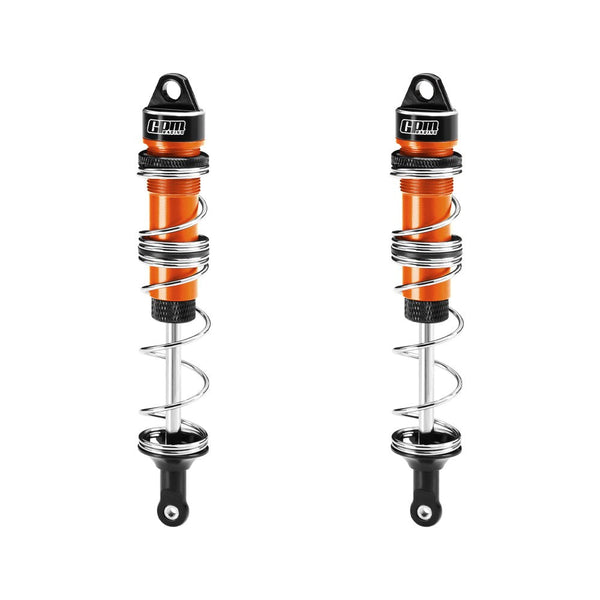 Aluminum 6061-T6 Alloy Front Double Section Spring Shock 125mm For LOSI 1/6 8IGHT-X Super Lasernut 4WD Brushless Buggy RTR-LOS04019 Upgrades - Orange