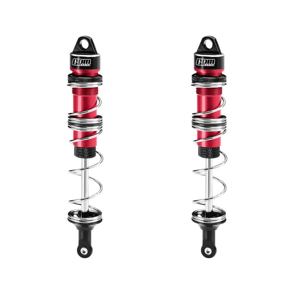 Aluminum 6061-T6 Alloy Front Double Section Spring Shock 125mm For LOSI 1/6 8IGHT-X Super Lasernut 4WD Brushless Buggy RTR-LOS04019 Upgrades - Red