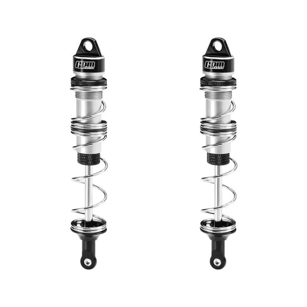 Aluminum 6061-T6 Alloy Front Double Section Spring Shock 125mm For LOSI 1/6 8IGHT-X Super Lasernut 4WD Brushless Buggy RTR-LOS04019 Upgrades - Silver