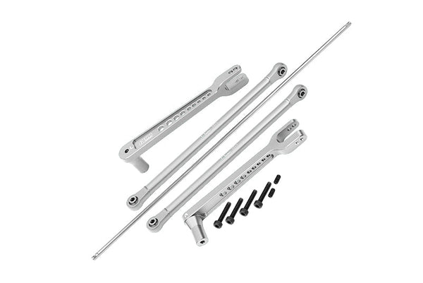 Aluminum 7075 Alloy Rear Anti Swing Rod & Stabilizer Bar For LOSI 1/6 8IGHT-X Super Lasernut 4WD Brushless Buggy LOS04019 Upgrades - Silver