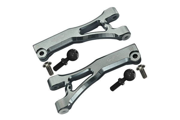 Arrma LIMITLESS / INFRACTION / TYPHON Aluminum Front Upper Arms - 2Pc Set Gray Silver