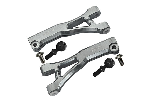 Arrma LIMITLESS / INFRACTION / TYPHON Aluminum Front Upper Arms - 2Pc Set Silver