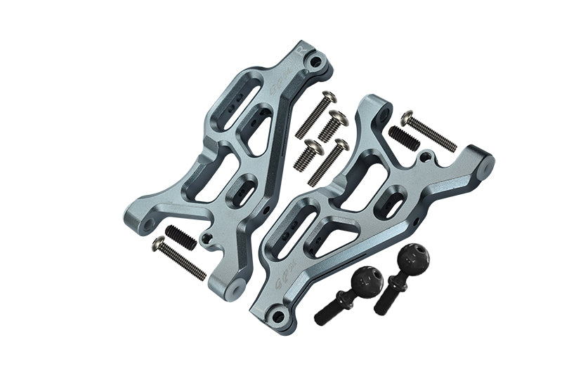 Arrma LIMITLESS / INFRACTION / TYPHON Aluminum Front Lower Arms - 2Pc Set Gray Silver