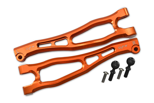 Arrma 1/7 FIRETEAM Tactical Unit 6S BLX ARA7618 Aluminum Front Upper Arms - 6Pc Set Orange