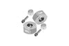 Aluminum Hex Adapters 7mm For Arrma 1:10 GRANITE / BIG ROCK 3S / BIG ROCK V3 3S / VORTEKS 3S / 1:8 VENDETTA 3S - 6Pc Set Gray Silver