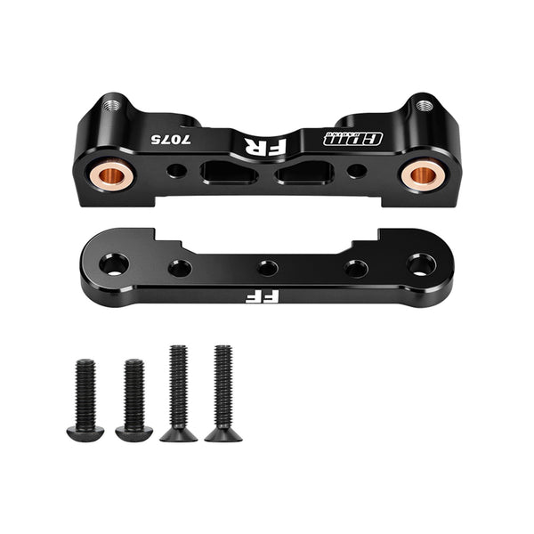 Aluminum 7075-T6 Alloy Front Lower Suspension Mount For Arrma 1/8 Kraton 6S V5 V6 Outcast Talion Notorious Typhon 1/7 Infraction 6S V2 Limitless 8S V2 Mojave V2 Fireteam Felony Big Rock - Black