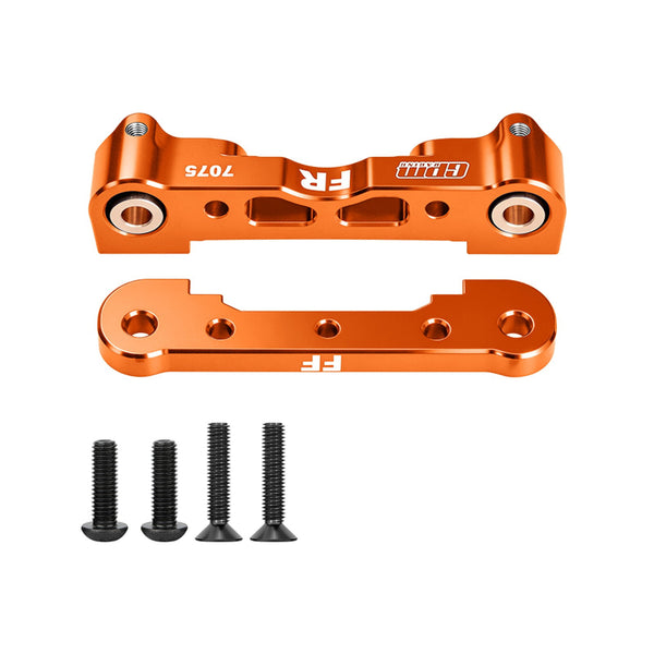 Aluminum 7075-T6 Alloy Front Lower Suspension Mount For Arrma 1/8 Kraton 6S V5 V6 Outcast Talion Notorious Typhon 1/7 Infraction 6S V2 Limitless 8S V2 Mojave V2 Fireteam Felony Big Rock - Orange