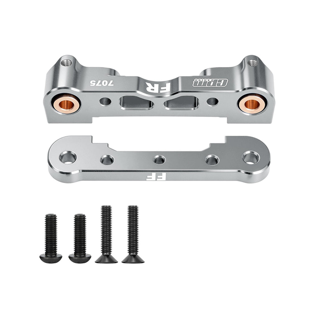 Aluminum 7075-T6 Alloy Front Lower Suspension Mount For Arrma 1/8 Kraton 6S V5 V6 Outcast Talion Notorious Typhon 1/7 Infraction 6S V2 Limitless 8S V2 Mojave V2 Fireteam Felony Big Rock - Silver