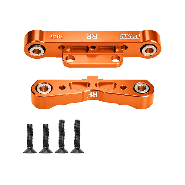 Aluminum 7075-T6 Alloy Rear Lower Suspension Mount For Arrma 1/8 Kraton 6S V5 V6 Outcast Talion Notorious Typhon 1/7 Infraction 6S V2 Limitless 8S V2 Mojave V2 Fireteam Felony - Orange