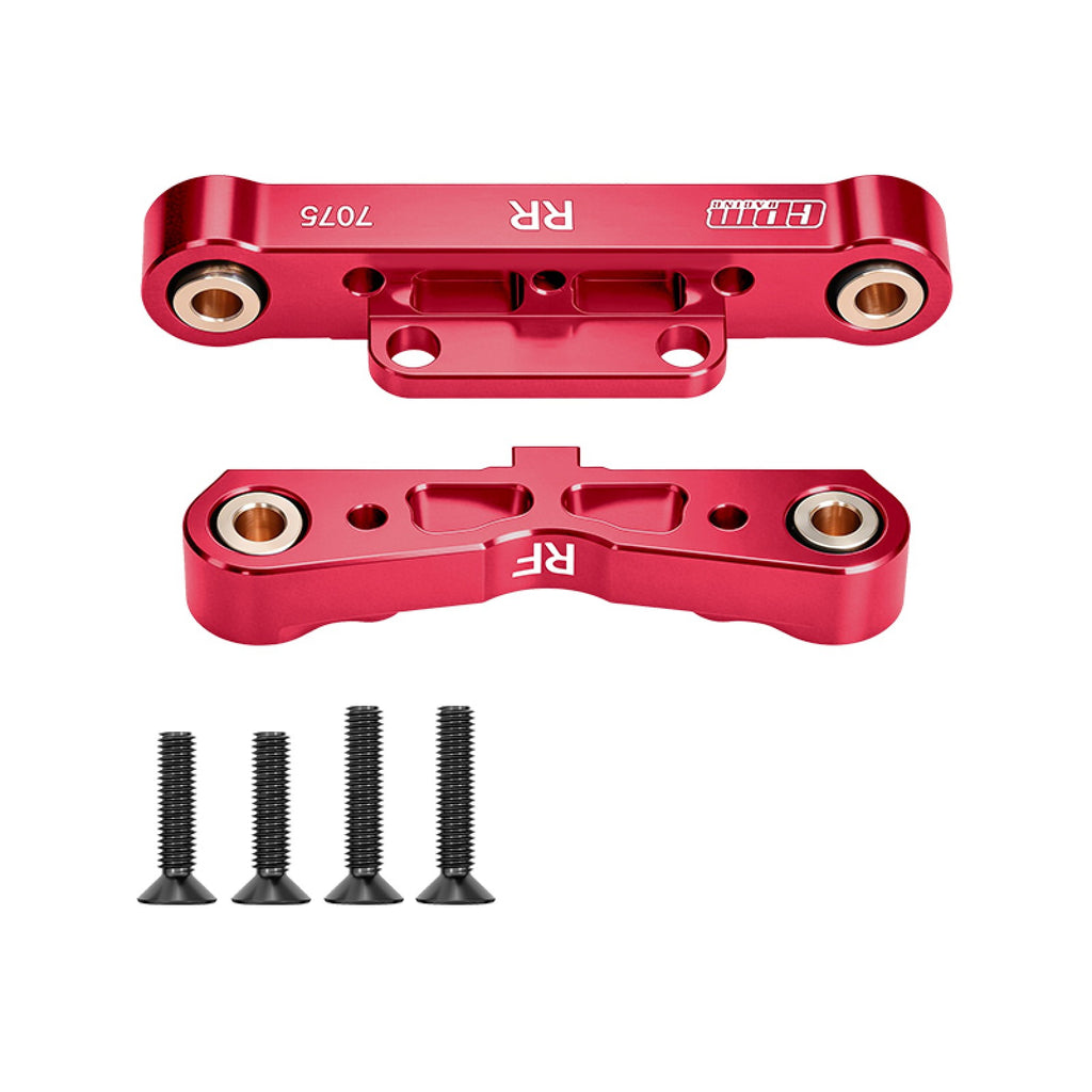 Aluminum 7075-T6 Alloy Rear Lower Suspension Mount For Arrma 1/8 Kraton 6S V5 V6 Outcast Talion Notorious Typhon 1/7 Infraction 6S V2 Limitless 8S V2 Mojave V2 Fireteam Felony - Red