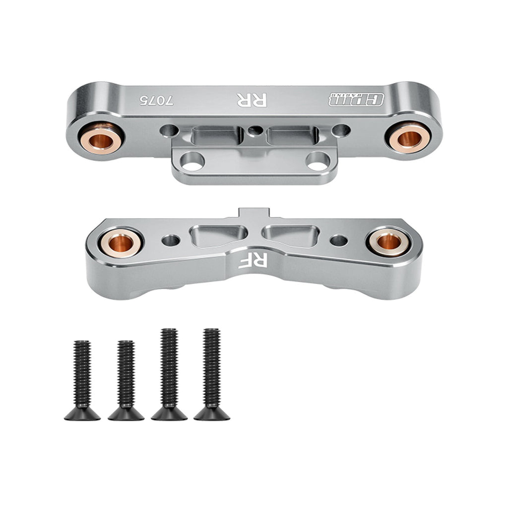 Aluminum 7075-T6 Alloy Rear Lower Suspension Mount For Arrma 1/8 Kraton 6S V5 V6 Outcast Talion Notorious Typhon 1/7 Infraction 6S V2 Limitless 8S V2 Mojave V2 Fireteam Felony - Silver