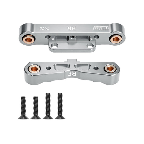 Aluminum 7075-T6 Alloy Rear Lower Suspension Mount For Arrma 1/8 Kraton 6S V5 V6 Outcast Talion Notorious Typhon 1/7 Infraction 6S V2 Limitless 8S V2 Mojave V2 Fireteam Felony - Silver