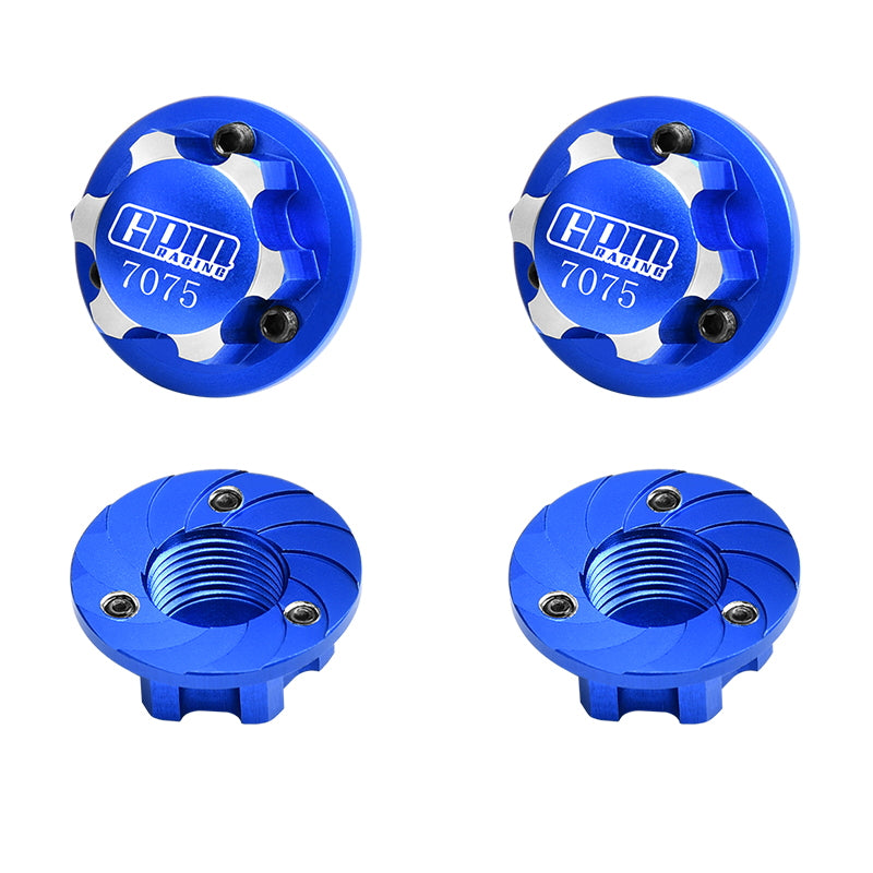 Aluminum 7075 Wheel Lock 17mm For Arrma 1:8 KRATON / NOTORIOUS / OUTCAST / TALION / KRATON EXB / TYPHON / KRATON V5 / NOTORIOUS V5 / 1:7 INFRACTION / FIRETEAM / LIMITLESS V2 / FELONY / MOJAVE - Blue