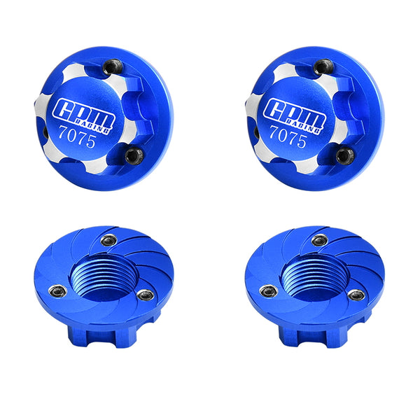 Aluminum 7075 Wheel Lock 17mm For Arrma 1:8 KRATON / NOTORIOUS / OUTCAST / TALION / KRATON EXB / TYPHON / KRATON V5 / NOTORIOUS V5 / 1:7 INFRACTION / FIRETEAM / LIMITLESS V2 / FELONY / MOJAVE - Blue