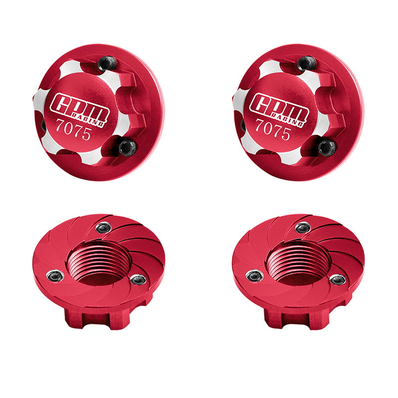 Aluminum 7075 Wheel Lock 17mm For Arrma 1:8 KRATON / NOTORIOUS / OUTCAST / TALION / KRATON EXB / TYPHON / KRATON V5 / NOTORIOUS V5 / 1:7 INFRACTION / FIRETEAM / LIMITLESS V2 / FELONY / MOJAVE - Red