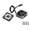 Aluminum 6061-T6 Alloy High Speed 30X10mm Cooling Fan 20000 RPM For Arrma 1/16 Mini Kraton Speed Truck Upgrades - Black