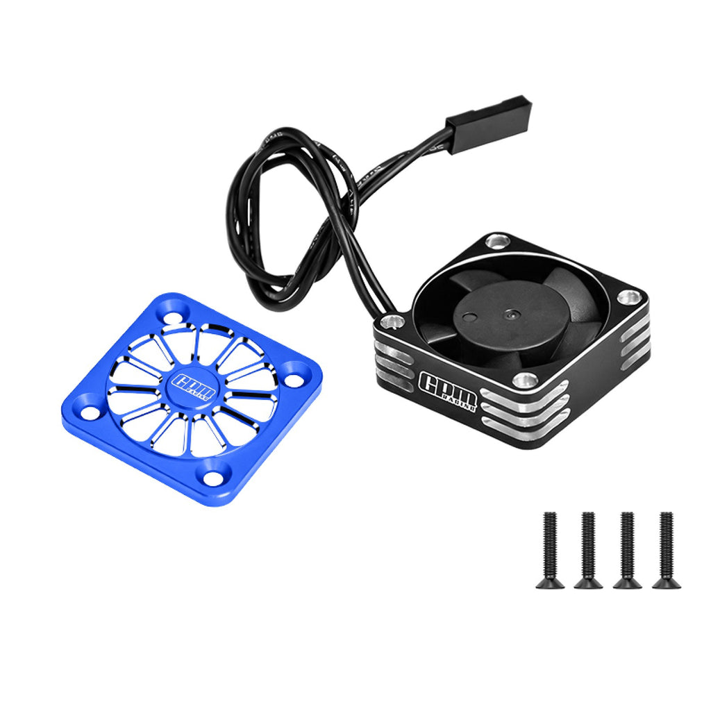 Aluminum 6061-T6 Alloy High Speed 30X10mm Cooling Fan 20000 RPM For Arrma 1/16 Mini Kraton Speed Truck Upgrades - Blue