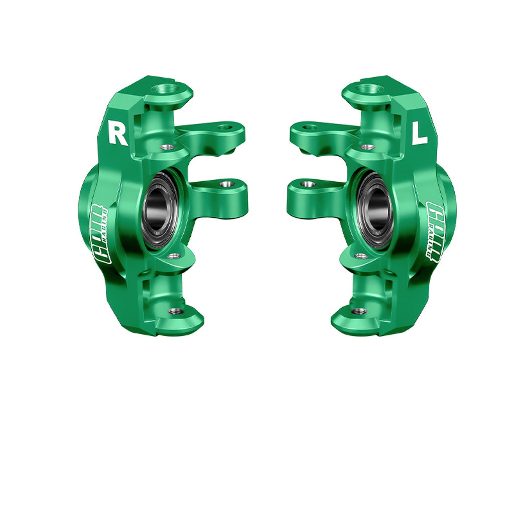 Aluminum 7075-T6 Alloy Front Hub / Steering Blocks (Larger Bearings) For Arrma 1/16 Mini Kraton 3S Speed Truck-ARA2508 Upgrades - Green