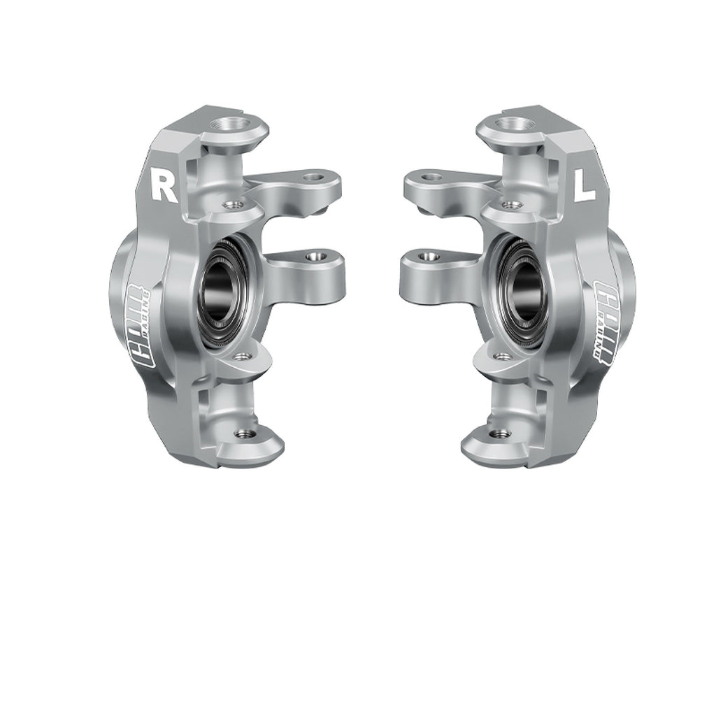 Aluminum 7075-T6 Alloy Front Hub / Steering Blocks (Larger Bearings) For Arrma 1/16 Mini Kraton 3S Speed Truck-ARA2508 Upgrades - Silver