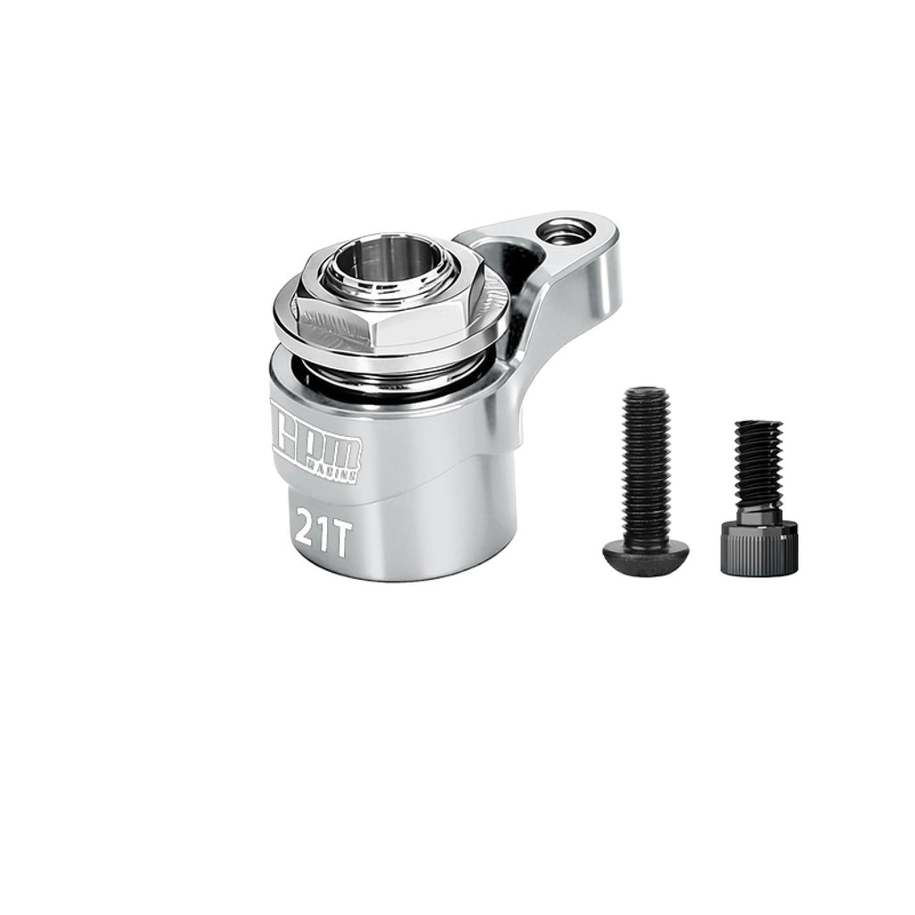 Aluminum 7075 Alloy 21T Servo Saver For Arrma 1:16 Mini Kraton 3S / Mojave Granite Typhon Quake Gorgon Grom / Losi 1:12 Nascar / Asphalt Late Model  - Silver