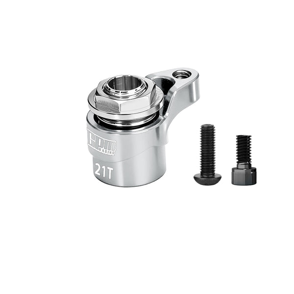 Aluminum 7075 Alloy 21T Servo Saver For Arrma 1:16 Mini Kraton 3S / Mojave Granite Typhon Quake Gorgon Grom / Losi 1:12 Nascar / Asphalt Late Model  - Silver