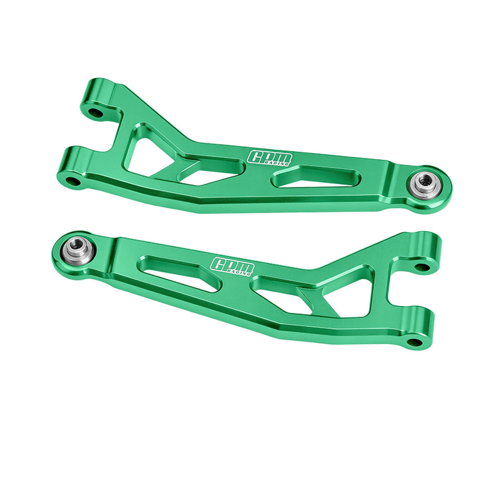 Aluminum 7075-T6 Alloy Front Upper Suspension Arms For Arrma 1/16 Mini Kraton 3S Speed Truck-ARA2508 Upgrades - Green
