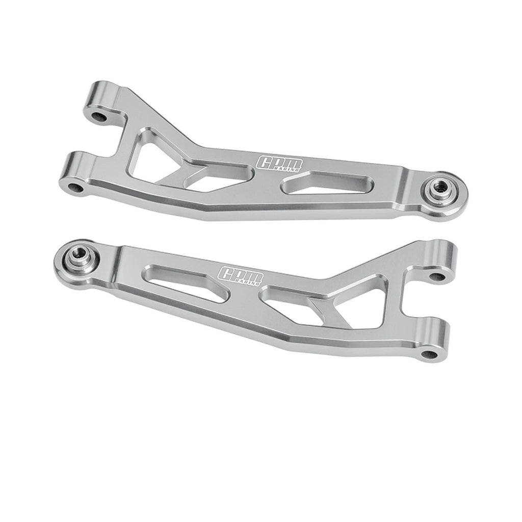 Aluminum 7075-T6 Alloy Front Upper Suspension Arms For Arrma 1/16 Mini Kraton 3S Speed Truck-ARA2508 Upgrades - Silver