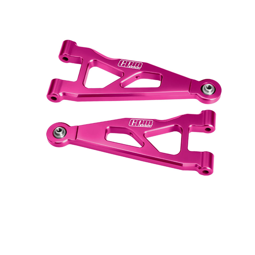 Aluminum 7075-T6 Alloy Front Lower Suspension Arms For Arrma 1/16 Mini Kraton 3S Speed Truck-ARA2508 Upgrades - Pink
