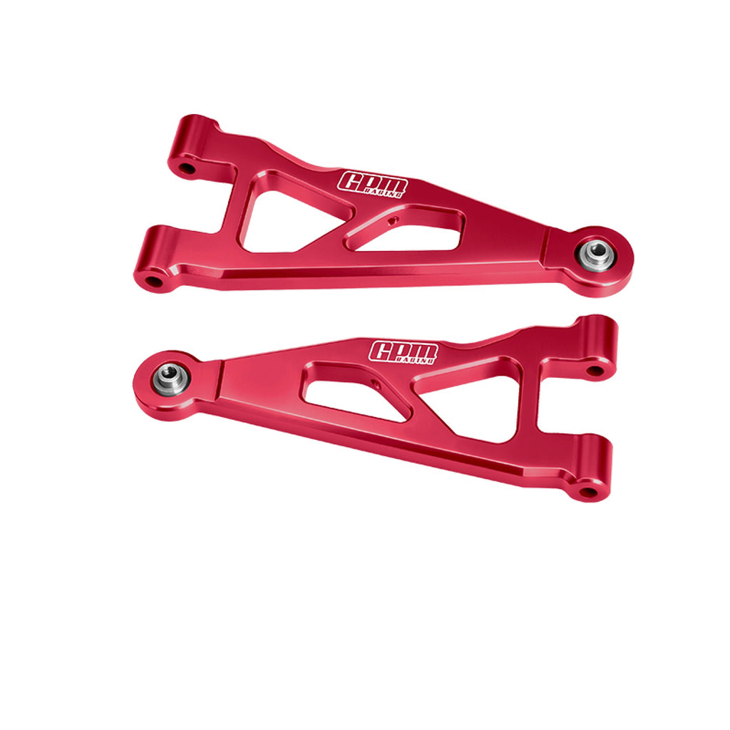 Aluminum 7075-T6 Alloy Front Lower Suspension Arms For Arrma 1/16 Mini Kraton 3S Speed Truck-ARA2508 Upgrades - Red