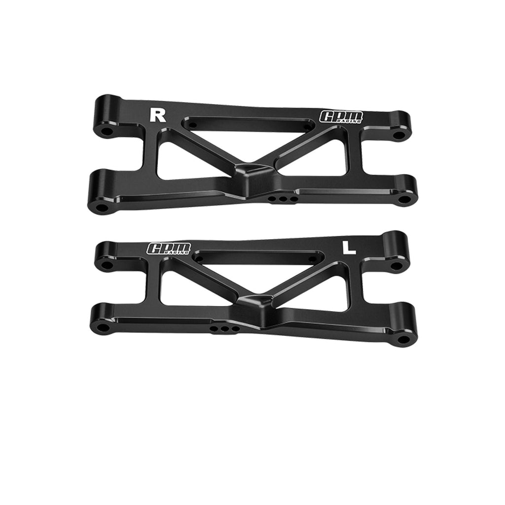 Aluminum 7075-T6 Alloy Rear Lower Suspension Arms For Arrma 1/16 Mini Kraton 3S Speed Truck-ARA2508 Upgrades - Black