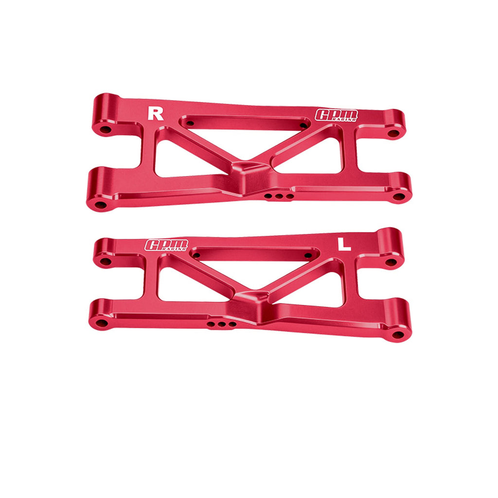 Aluminum 7075-T6 Alloy Rear Lower Suspension Arms For Arrma 1/16 Mini Kraton 3S Speed Truck-ARA2508 Upgrades - Red