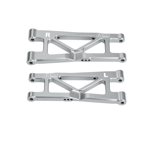 Aluminum 7075-T6 Alloy Rear Lower Suspension Arms For Arrma 1/16 Mini Kraton 3S Speed Truck-ARA2508 Upgrades - Silver