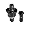 20CrMnTi Steel + Aluminum 7075 Alloy Front Differential 12/30T 0.8 Mod For Arrma 1/16 Mini Kraton 3S Speed Truck Upgrades - Black