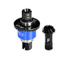 20CrMnTi Steel + Aluminum 7075 Alloy Front Differential 12/30T 0.8 Mod For Arrma 1/16 Mini Kraton 3S Speed Truck Upgrades - Blue