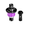 20CrMnTi Steel + Aluminum 7075 Alloy Front Differential 12/30T 0.8 Mod For Arrma 1/16 Mini Kraton 3S Speed Truck Upgrades - Purple