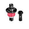 20CrMnTi Steel + Aluminum 7075 Alloy Front Differential 12/30T 0.8 Mod For Arrma 1/16 Mini Kraton 3S Speed Truck Upgrades - Red