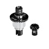 20CrMnTi Steel + Aluminum 7075 Alloy Rear Differential 12/30T 0.8 Mod For Arrma 1/16 Mini Kraton 3S Speed Truck Upgrades - Silver